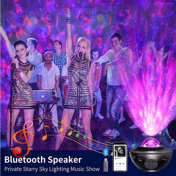 LED Galaxy Light Projector with Bluetooth Speaker - Night Light & Projector